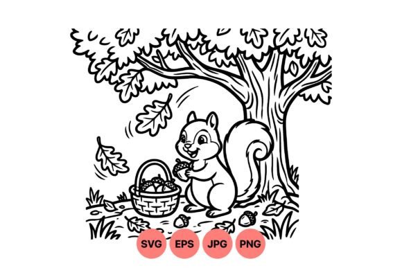 Download Cute Squirrel Acorn Clipart - Squirrel Collection