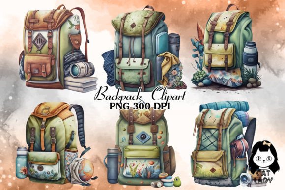 Download Vintage Backpack Sublimation Clipart - Vintage backpack Collection