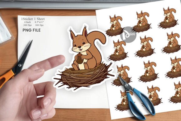 Download Acorn Squirrel Sticker - Squirrel Collection